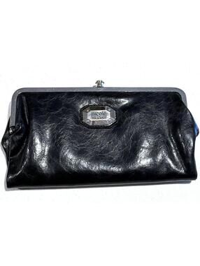 Nicole By Nicole Miller Black Faux Leather Clutch Wallet